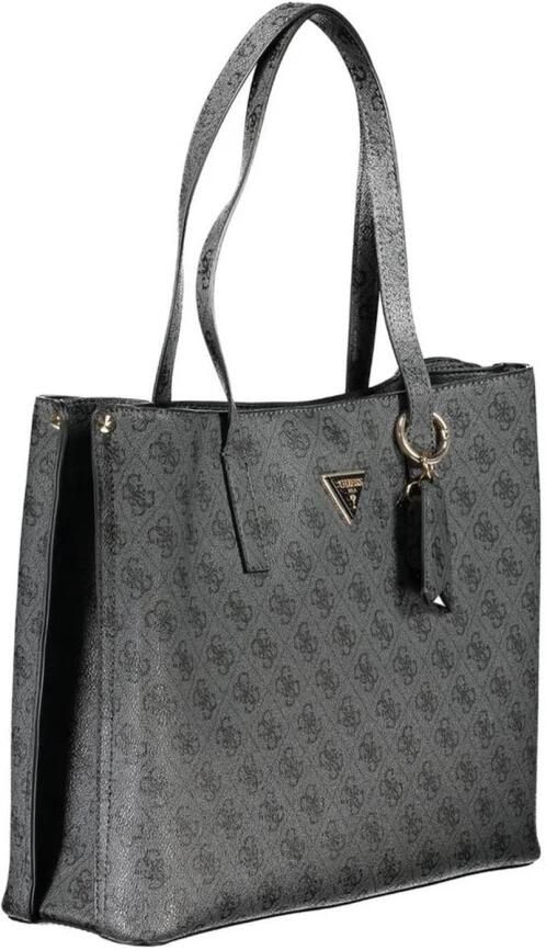 Guess Zwarte Polyethyleen Schoudertas met Meerdere Compartimenten Gray Dames - Foto 4
