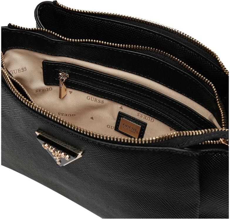 Guess Zwarte Polyethyleen Handtas Herfst Winter Collectie Black Dames - Foto 4