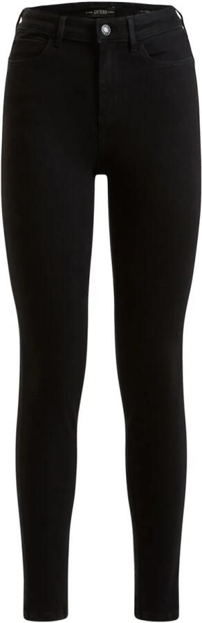 Guess Skinny Jeans Zwart Hoge Taille 5 Zakken Zwart Dames