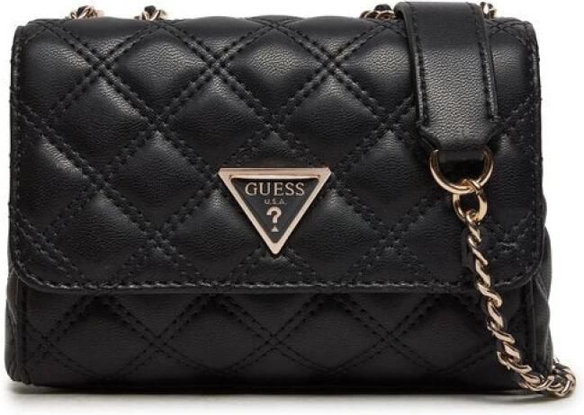 Guess Mini Giully Schoudertas Zwart PU Leer Black Dames - Foto 4
