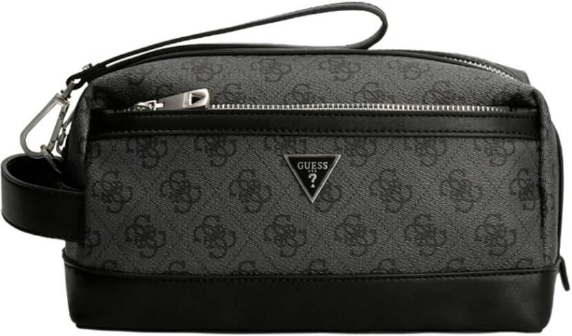 Guess Zwarte Synthetische Heren Toilettas Black Heren - Foto 2