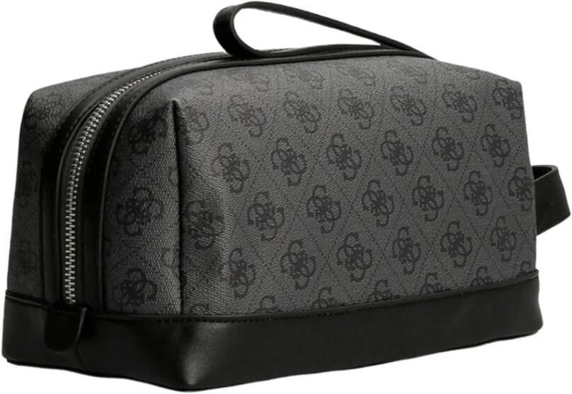 Guess Zwarte Synthetische Heren Toilettas Black Heren