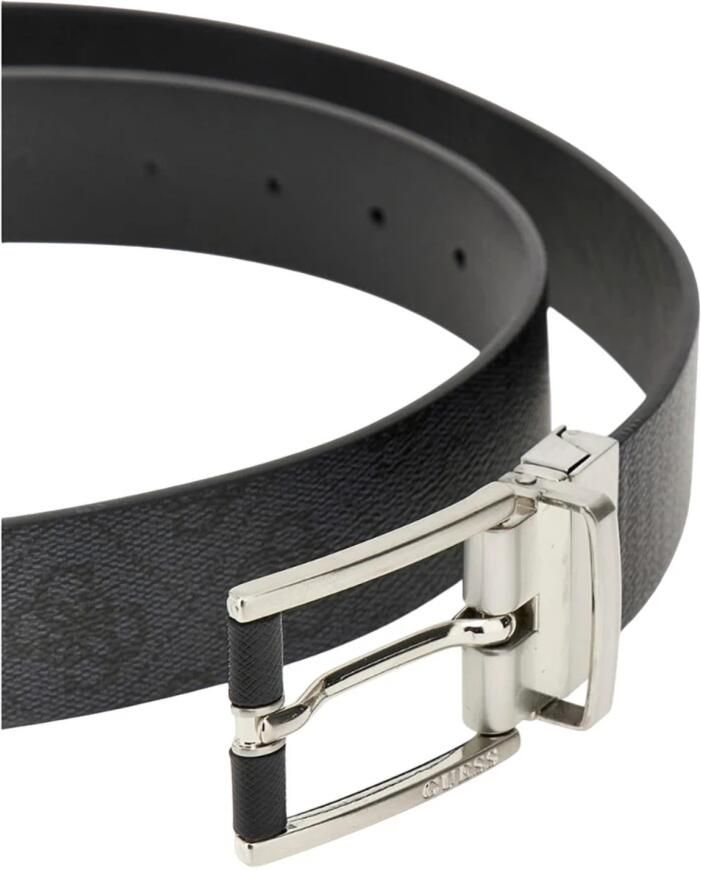 Guess Zwarte synthetische herenriem Black Heren
