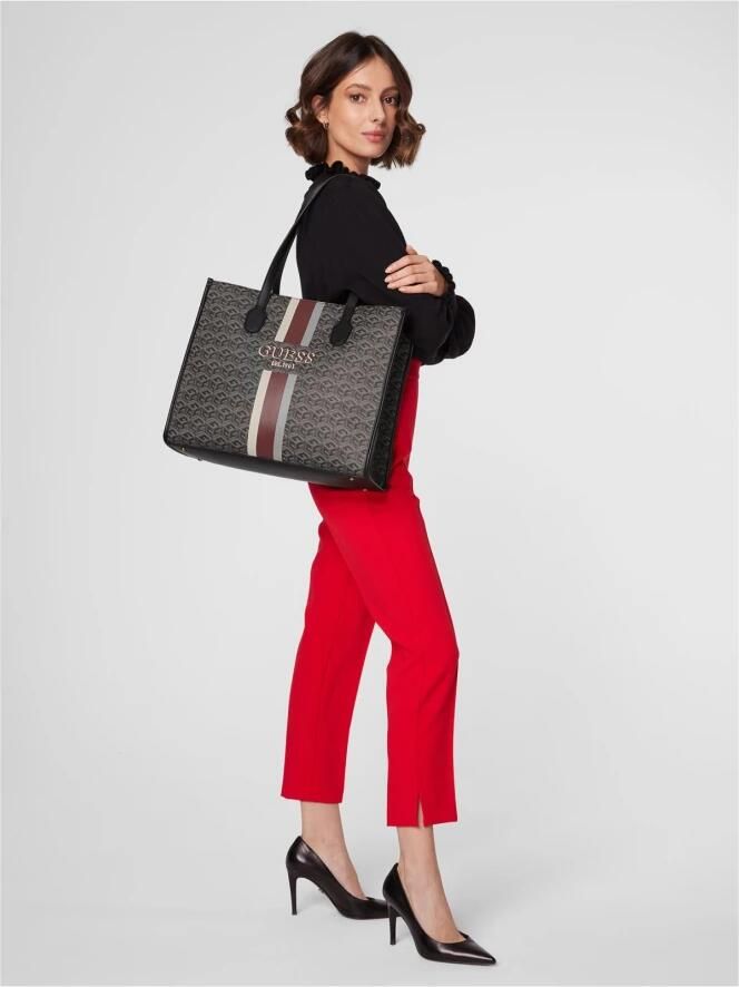 Guess Zwarte Wilder Travel Schoudertas Black Dames - Foto 4