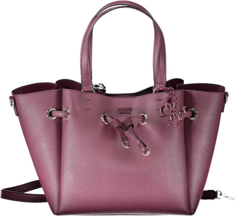 Guess Elegante paarse handtas met veelzijdige banden Purple Dames