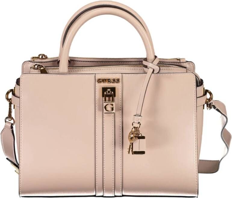 Guess Roze polyurethaan handtas met meerdere compartimenten Pink Dames