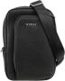Guess Heren Riviera Saffiano Vertical Zip Zwarte Schoudertas Black Heren - Thumbnail 2