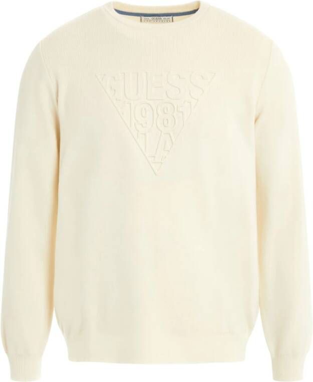 Guess Heren Witte Victor Sweater White Heren