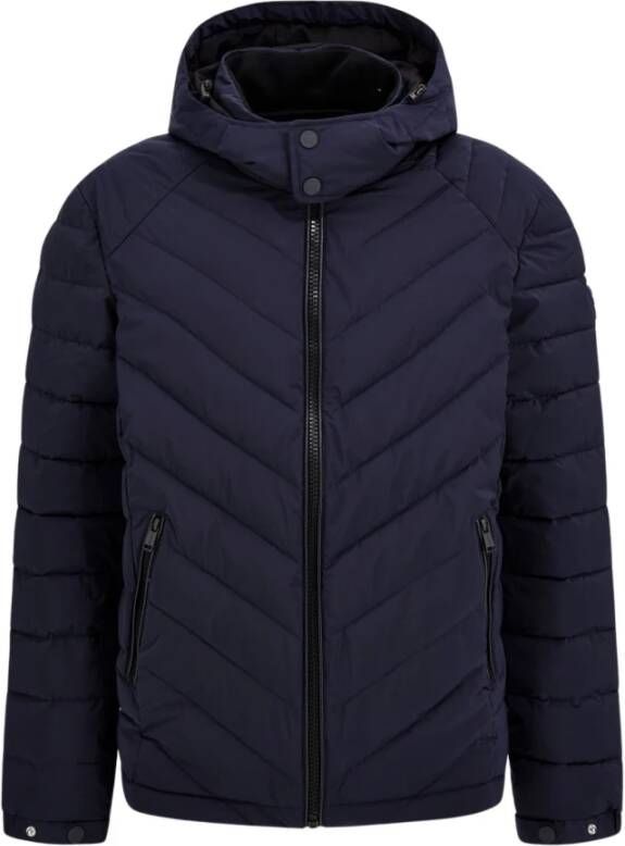 Guess Hooded windproof jacket Blauw Heren