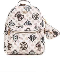 Guess House party 4g logo peony Rucksack Beige Dames