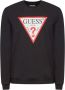 Guess Iconische Biologisch Katoenen Sweater Zwart Black Heren - Thumbnail 2