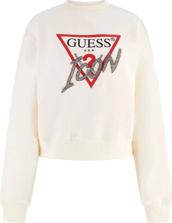Guess Iconische Dames Sweatshirt White Dames