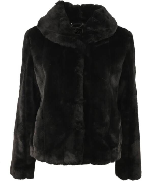 Guess Jack van imitatiebont en schapenvacht Black Dames - Foto 2