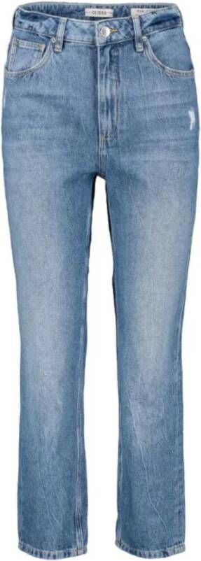 Guess Straight Jeans Blauw Dames