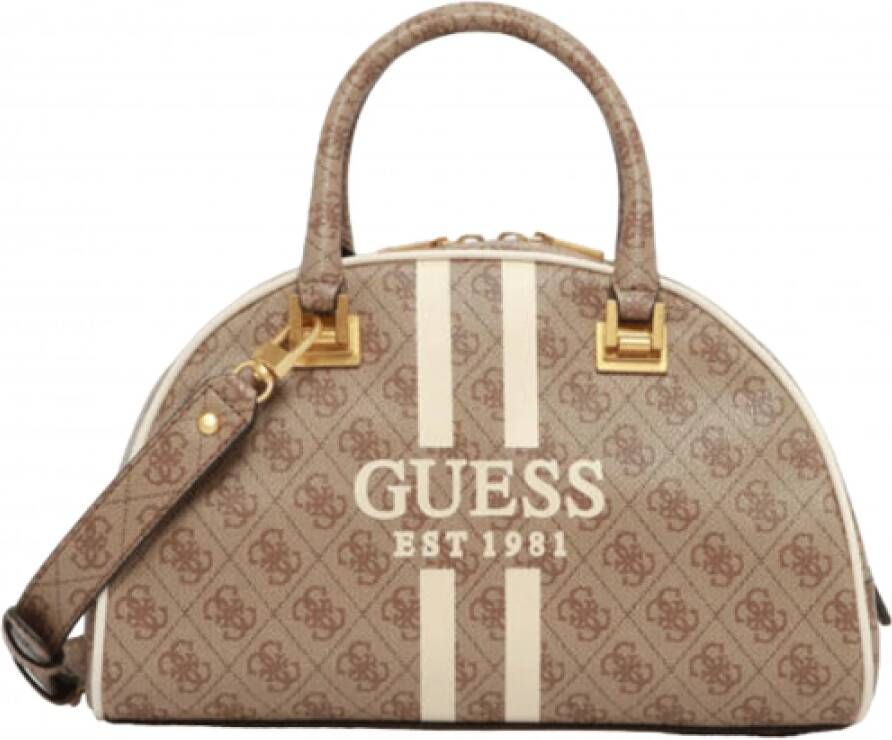 Guess Bowlingtas in Latte Kleur Brown Dames