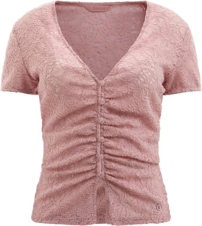 Guess Kant Top Upgrade Roze Dames Roze Dames