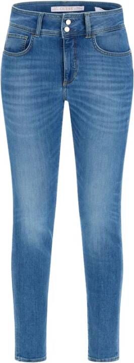 Guess Klassieke Skinny Jeans met Hoge Taille Blauw Dames