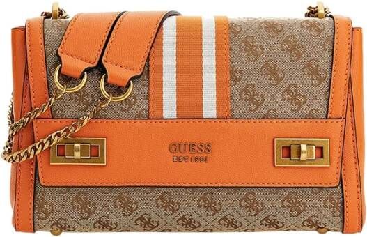 Guess Kleurrijke Logo Schoudertas Oranje Dames