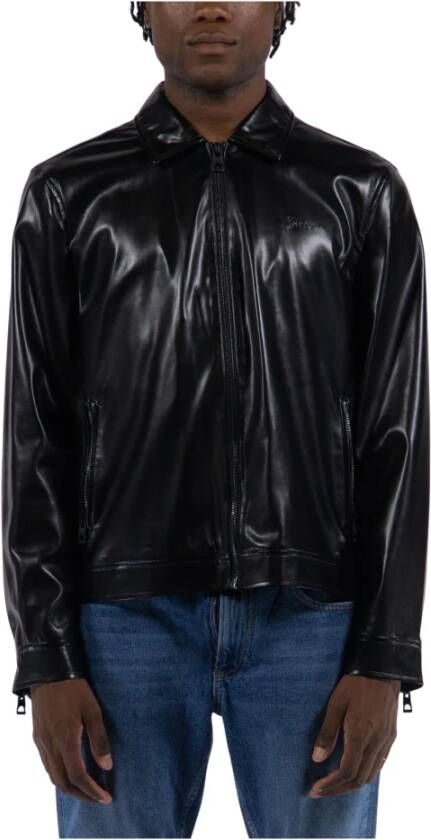 Guess Leather Jackets Zwart Heren