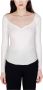 Guess Witte Laag Uitgesneden V-hals Gebreide Kleding voor Vrouwen White Dames - Thumbnail 1