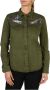 Guess Lichtgewicht jas voor vrouwen met knoopsluiting en lange mouwen Green Dames - Thumbnail 1