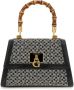 Guess Zwarte Katoenen Handtas met Verstelbare Band en Drukknoopsluiting Black Dames - Thumbnail 1