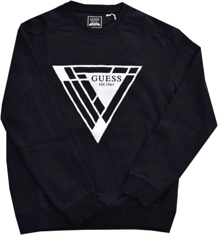 Guess Logo Triangle Sweatshirt Zwarte Collectie Zwart Heren