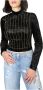 Guess Lente Zomer Dames Turtleneck Sweater met Achterrits Black Dames - Thumbnail 1