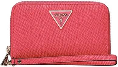 Guess Magenta Portemonnee met Ritssluiting en Kaartsleuven Roze Dames