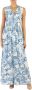 Guess Mouwloze Lange Jurk Gisel Blauw Dames - Thumbnail 3