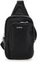 Guess Heren Riviera Saffiano Vertical Zip Zwarte Schoudertas Black Heren - Thumbnail 4