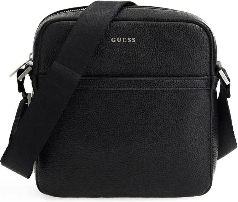 Guess Heren Riviera Saffiano Zwarte Schoudertas Black Heren - Foto 3