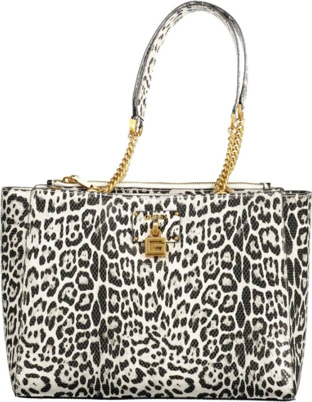 Guess Moderne Schoudertas met Ketting Zwart Dames