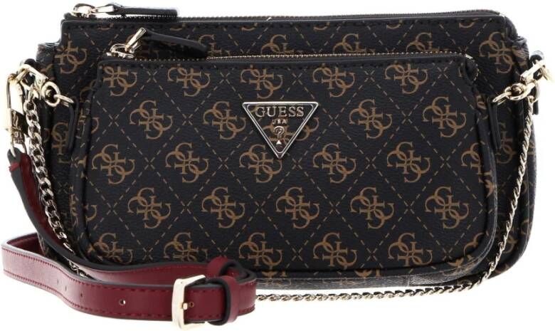 Guess Noelle Mini Crossbody Bruin Logo Tas Bruin Dames