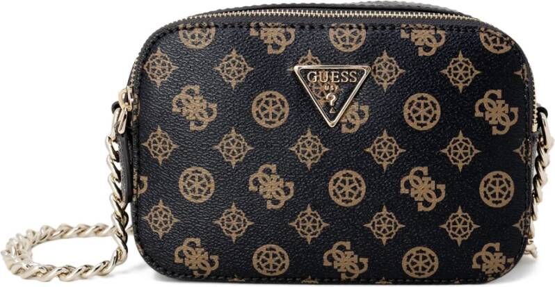 Guess Noelle Schoudertas Camera Bruin Dames