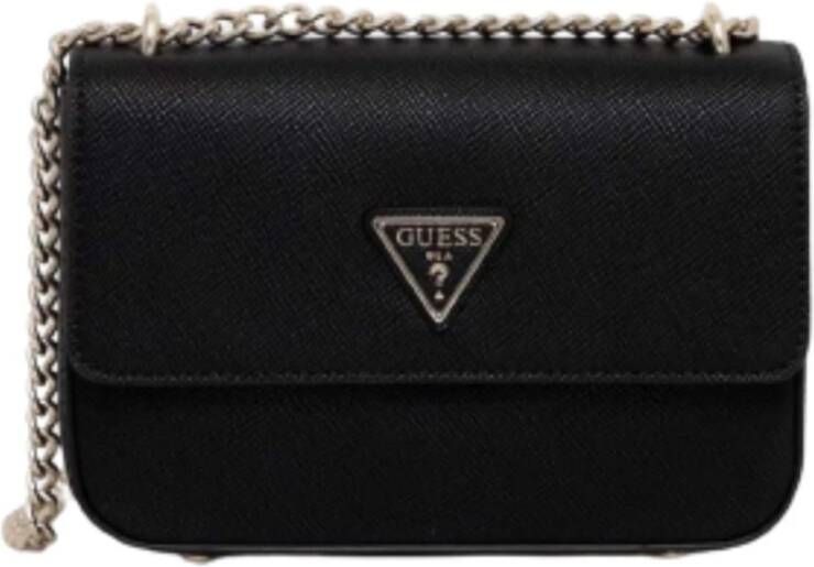 Guess Omkeerbare Eco Elements Schoudertas Crossbody Flap Zwart Dames
