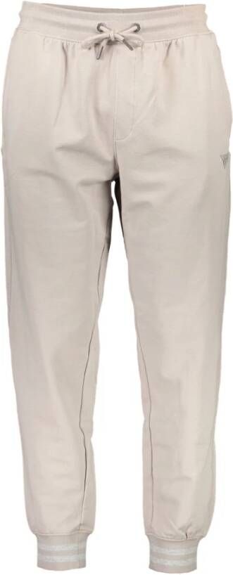 Guess Beige Katoenen Sportbroek met Contrasterende Details Beige Heren