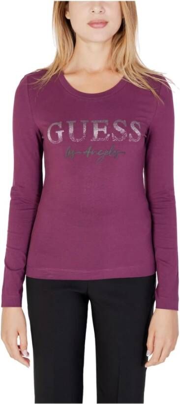 Guess Paarse Dames T-shirt Paars Dames