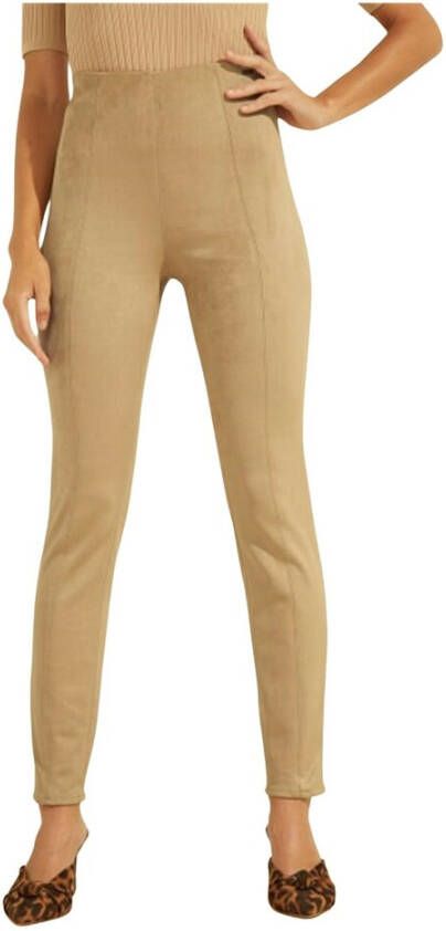Guess Maya Suede Leggings Beige Super Slim Beige Dames - Foto 6