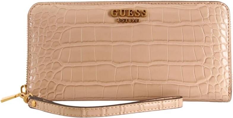 Guess Portemonnee met meerdere vakken en ritssluiting Beige Dames