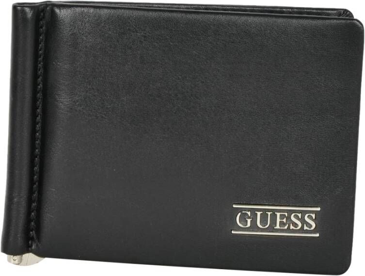 Guess Zwarte portemonnee met clip en kaartsleuven Zwart