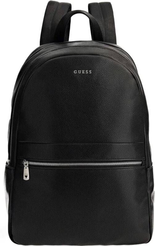 Guess Riviera Rugzak Zwart Eco Leer Waterafstotend Black Heren