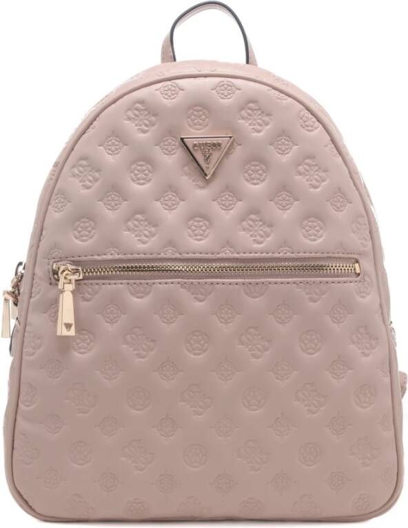 Guess Vikky rugzak in reliëf roze eco-leer Pink Dames