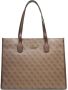 Guess Beige Handtas met Schouderbanden en Meerdere Compartimenten Beige Dames - Thumbnail 3