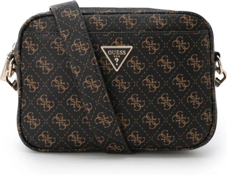 Guess Bruine Polyethyleen Schoudertas met Zakken Brown Dames