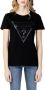 Guess Iconisch Bedrukt Logo T-Shirt Zwart Black Dames - Thumbnail 8