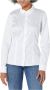Guess Effen katoenen blouse Aansluitend puntige kraag lange mouwen White Dames - Thumbnail 4
