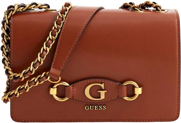Guess Eco-leren Crossbody Tas Brown Dames