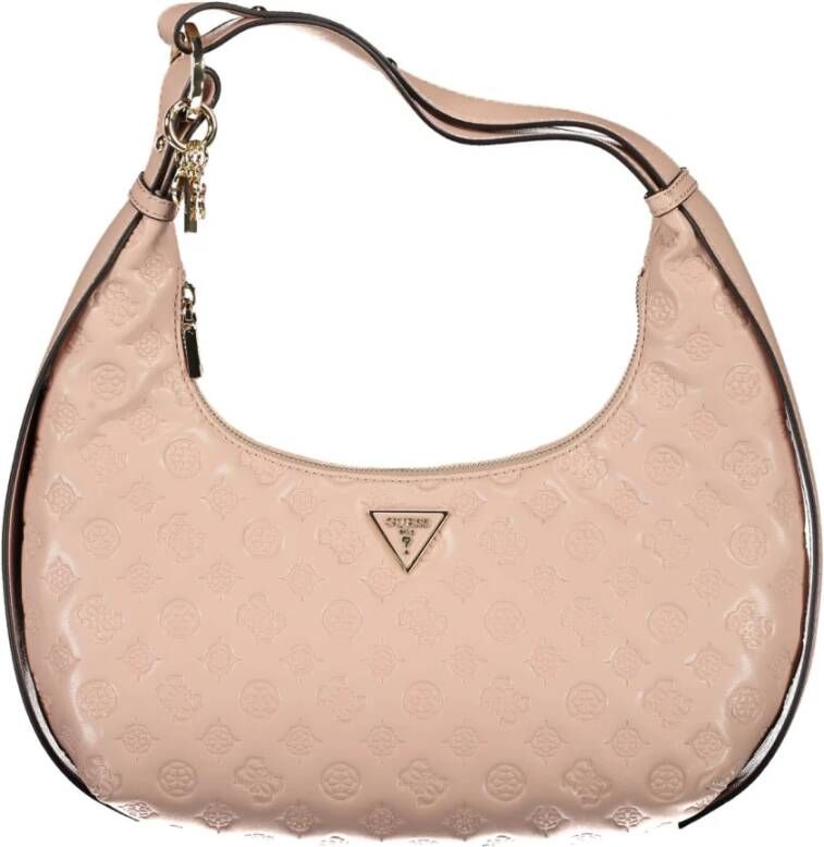 Guess Stijlvolle roze schoudertas met contrasterende details Pink Dames