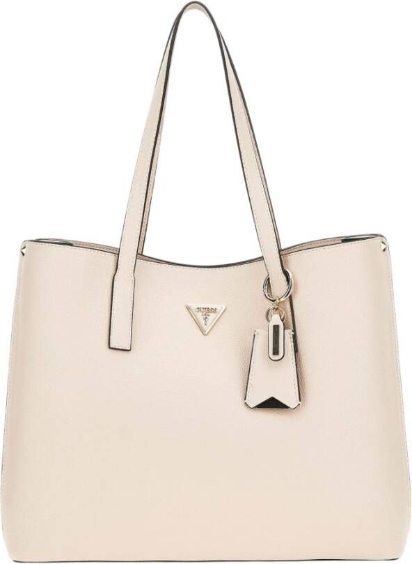 Guess Witte Shopper Tas met Metalen Logo en Ritssluiting White Dames